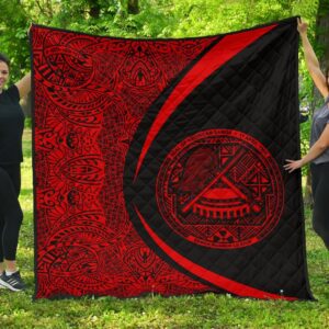 American Samoa Coat Of Arms Polynesian Premium Quilt  Circle Style  07 J2  Quilt